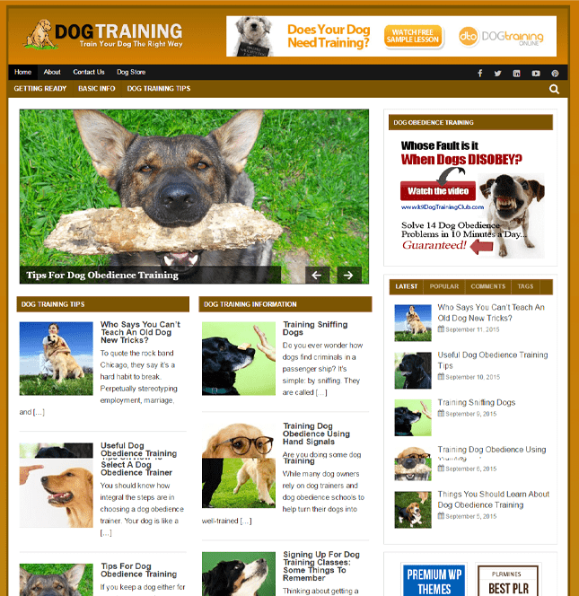 Dog Training Ready-made Website