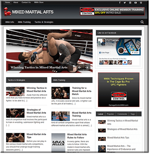 Mixed martial arts ready-made websites