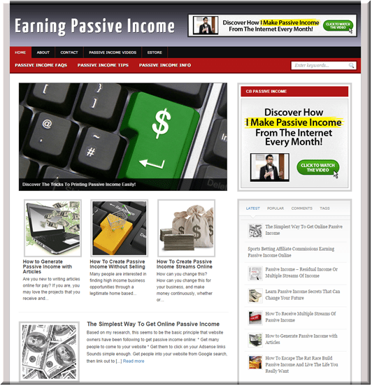 Passive income ready-made website