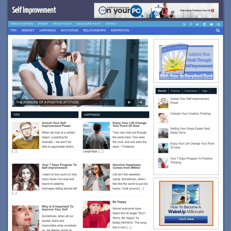 self-improvement ready-made website