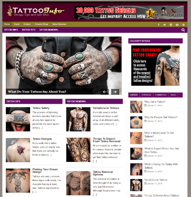 Tattoo Designs Ready-Made Website