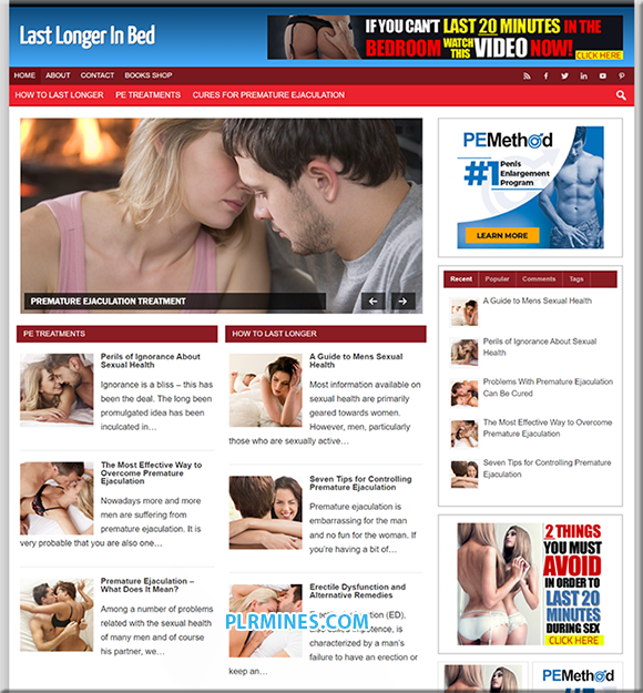 Premature Ejaculation Ready-Made Website